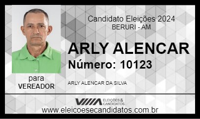 Candidato ARLY ALENCAR 2024 - BERURI - Eleições