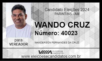 Candidato WANDO CRUZ 2024 - PARINTINS - Eleições