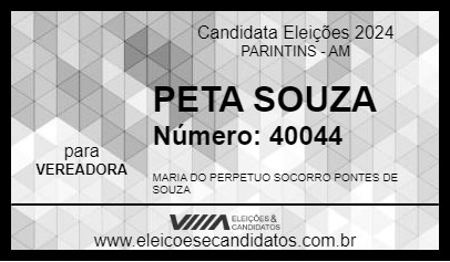 Candidato PETA SOUZA 2024 - PARINTINS - Eleições