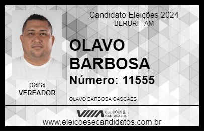 Candidato OLAVO BARBOSA 2024 - BERURI - Eleições