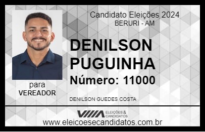 Candidato DENILSON PUGUINHA 2024 - BERURI - Eleições