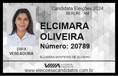 Candidato ELCIMARA OLIVEIRA 2024 - BERURI - Eleições