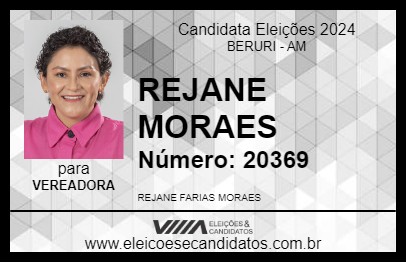 Candidato REJANE MORAES 2024 - BERURI - Eleições