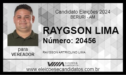 Candidato RAYGSON LIMA 2024 - BERURI - Eleições