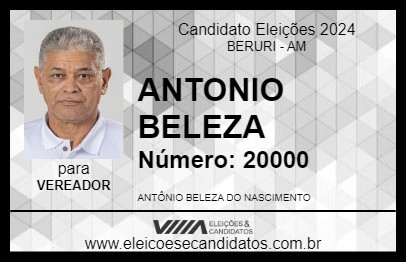 Candidato ANTONIO BELEZA 2024 - BERURI - Eleições