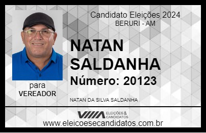 Candidato NATAN SALDANHA 2024 - BERURI - Eleições