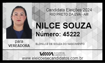 Candidato NILCE SOUZA 2024 - RIO PRETO DA EVA - Eleições