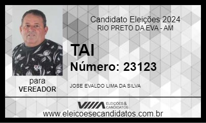 Candidato TAI 2024 - RIO PRETO DA EVA - Eleições