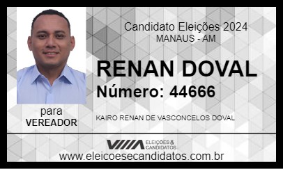 Candidato RENAN DOVAL 2024 - MANAUS - Eleições