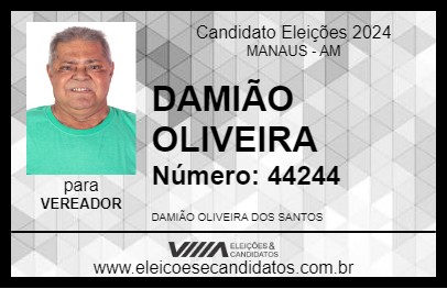 Candidato DAMIÃO OLIVEIRA 2024 - MANAUS - Eleições