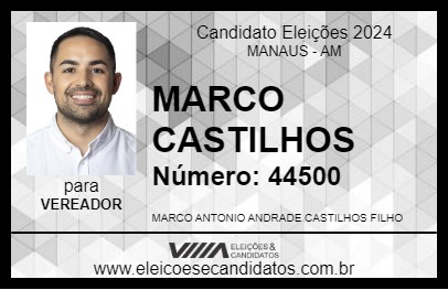 Candidato MARCO CASTILHOS 2024 - MANAUS - Eleições