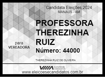 Candidato PROFESSORA THEREZINHA RUIZ 2024 - MANAUS - Eleições