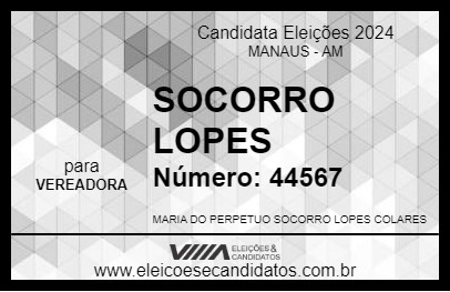 Candidato SOCORRO LOPES 2024 - MANAUS - Eleições