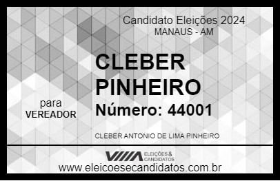 Candidato CLEBER PINHEIRO  2024 - MANAUS - Eleições