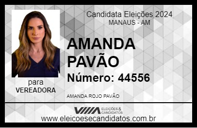 Candidato AMANDA PAVÃO 2024 - MANAUS - Eleições