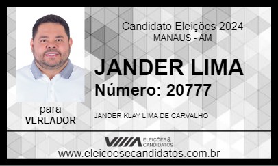 Candidato JANDER LIMA 2024 - MANAUS - Eleições