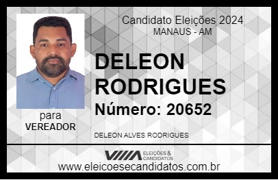 Candidato DELEON RODRIGUES 2024 - MANAUS - Eleições