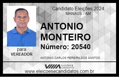 Candidato ANTONIO MONTEIRO 2024 - MANAUS - Eleições