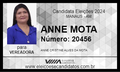 Candidato ANNE MOTA 2024 - MANAUS - Eleições