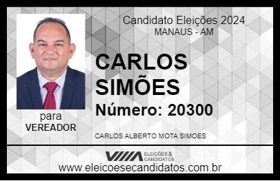 Candidato CARLOS SIMÕES 2024 - MANAUS - Eleições