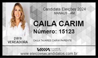 Candidato CAILA CARIM 2024 - MANAUS - Eleições