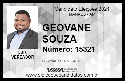 Candidato GEOVANE SOUZA 2024 - MANAUS - Eleições