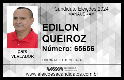 Candidato EDILON QUEIROZ 2024 - MANAUS - Eleições