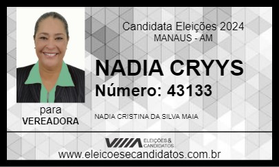 Candidato NADIA CRYYS 2024 - MANAUS - Eleições