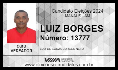 Candidato LUIZ BORGES 2024 - MANAUS - Eleições