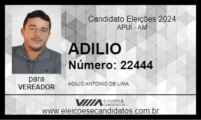 Candidato ADILIO MOTOTAXI 2024 - APUÍ - Eleições