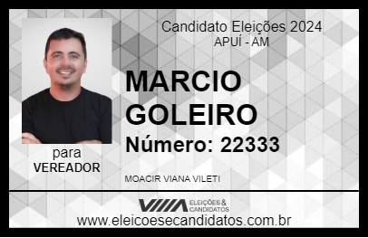 Candidato MARCIO GOLEIRO 2024 - APUÍ - Eleições