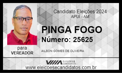 Candidato PINGA FOGO 2024 - APUÍ - Eleições