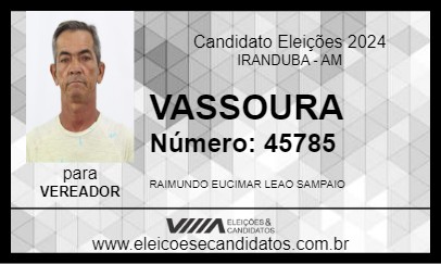 Candidato VASSOURA 2024 - IRANDUBA - Eleições