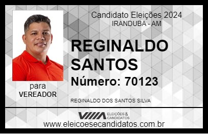 Candidato REGINALDO SANTOS 2024 - IRANDUBA - Eleições