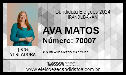 Candidato AVA  MATOS 2024 - IRANDUBA - Eleições