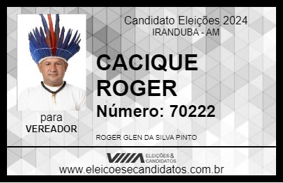 Candidato CACIQUE ROGER 2024 - IRANDUBA - Eleições