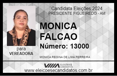 Candidato MONICA FALCAO 2024 - PRESIDENTE FIGUEIREDO - Eleições