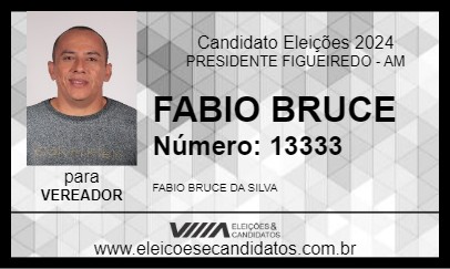 Candidato FABIO BRUCE 2024 - PRESIDENTE FIGUEIREDO - Eleições