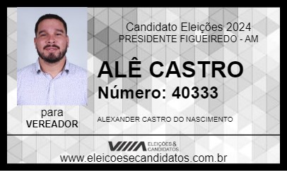 Candidato ALÊ CASTRO 2024 - PRESIDENTE FIGUEIREDO - Eleições