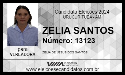 Candidato ZELIA SANTOS 2024 - URUCURITUBA - Eleições