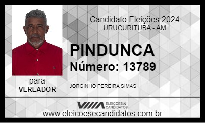 Candidato PINDUNCA 2024 - URUCURITUBA - Eleições