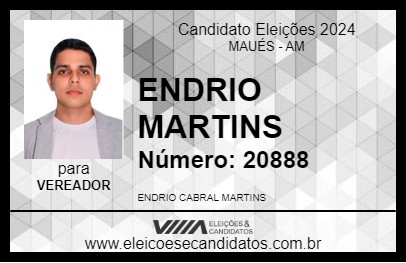 Candidato ENDRIO MARTINS 2024 - MAUÉS - Eleições