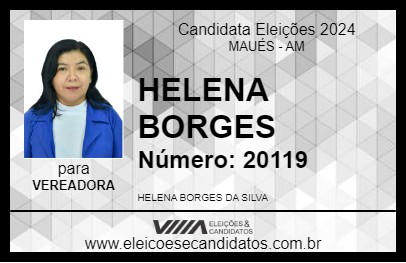 Candidato HELENA BORGES 2024 - MAUÉS - Eleições