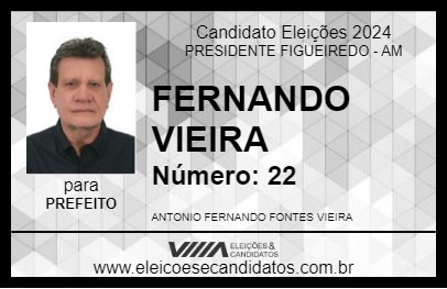 Candidato FERNANDO VIEIRA 2024 - PRESIDENTE FIGUEIREDO - Eleições