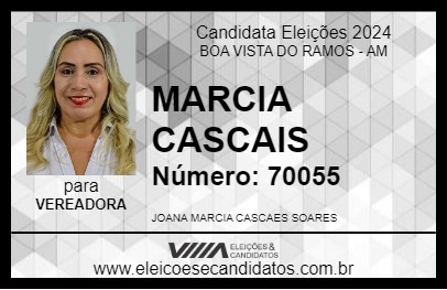 Candidato MARCIA CASCAIS 2024 - BOA VISTA DO RAMOS - Eleições