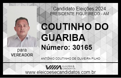 Candidato COUTINHO DO GUARIBA 2024 - PRESIDENTE FIGUEIREDO - Eleições