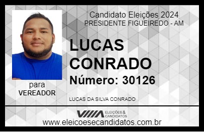 Candidato LUCAS  CONRADO 2024 - PRESIDENTE FIGUEIREDO - Eleições