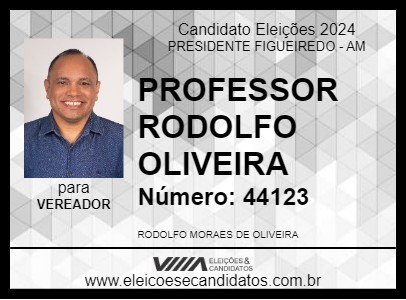 Candidato PROFESSOR RODOLFO OLIVEIRA 2024 - PRESIDENTE FIGUEIREDO - Eleições