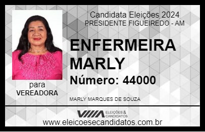 Candidato ENFERMEIRA MARLY 2024 - PRESIDENTE FIGUEIREDO - Eleições