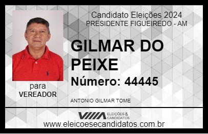 Candidato GILMAR DO PEIXE 2024 - PRESIDENTE FIGUEIREDO - Eleições